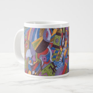"Space Octopus" Abstract Art Giant Coffee Mug