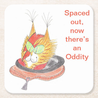 Space Oddity beer mat Square Paper Coaster