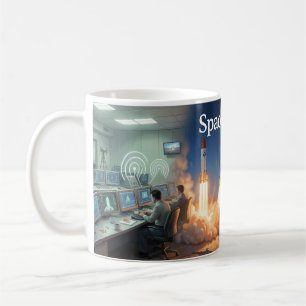 Space Oddity Cosmic Launch Poster Coffee Mug