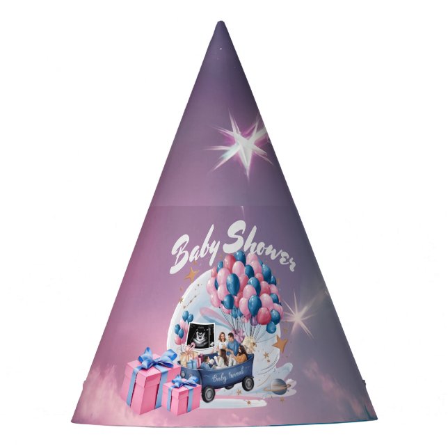 SPACE ODYSSEY:Celestial journey /BABY SHOWER Party Hat (Front)