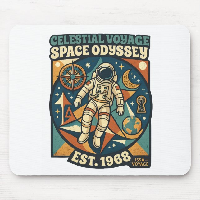Space Odyssey – Cosmic Adventure for Space Lovers Mouse Pad (Front)