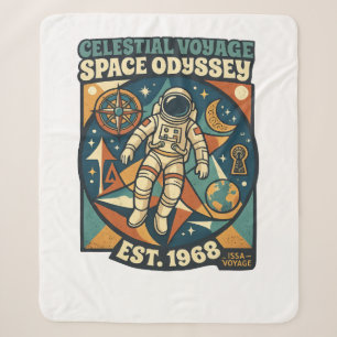 Space Odyssey – Cosmic Adventure for Space Lovers Sherpa Blanket