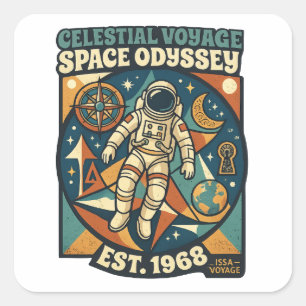 Space Odyssey – Cosmic Adventure for Space Lovers Square Sticker