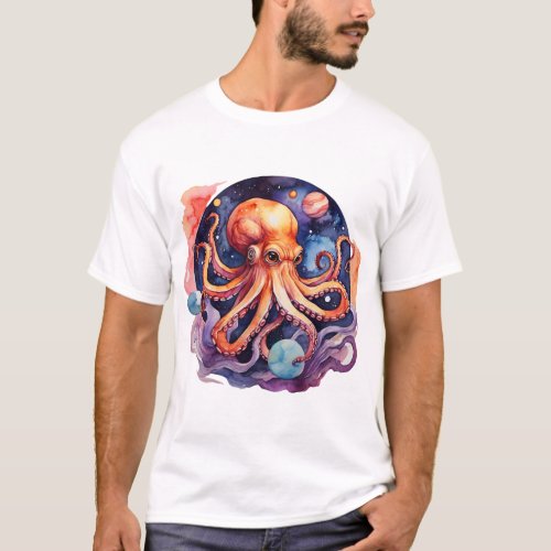 Space Odyssey Octopus T_Shirt