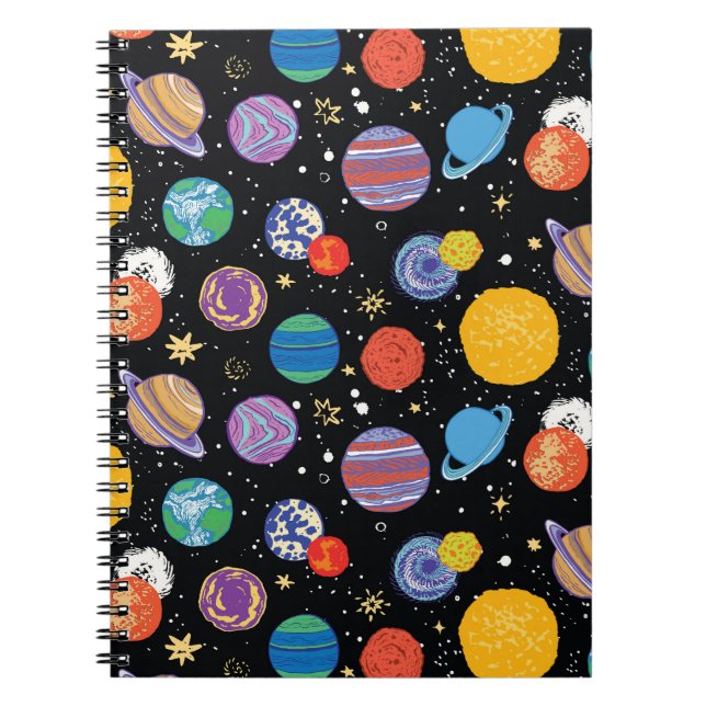 Space Odyssey: Planetary Pattern Notebook (Front)