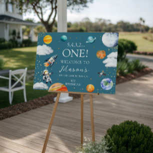Space ONE 1st Birthday Welcome Sign