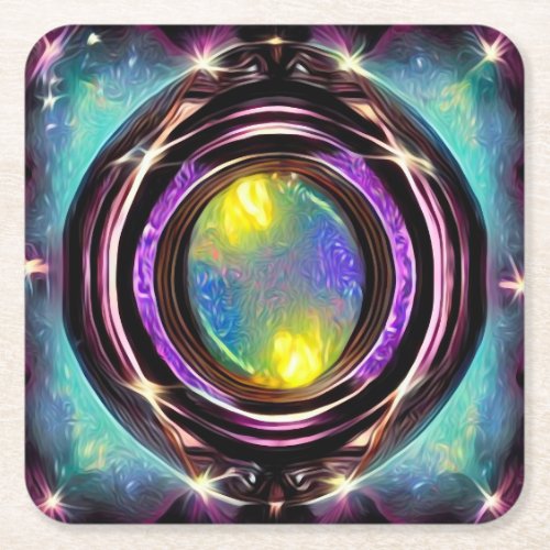 Space Opal Square Paper Coaster