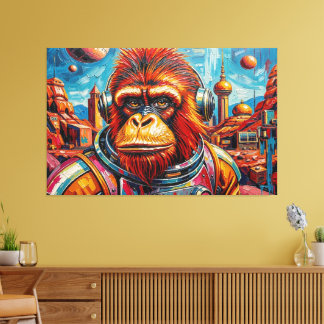 SPACE ORANGUTAN -3 CANVAS PRINT