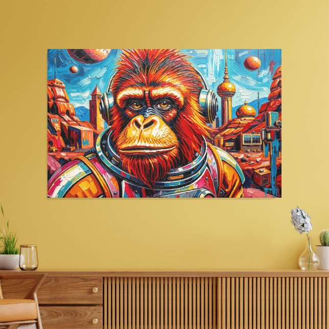 SPACE ORANGUTAN -3 CANVAS PRINT (Insitu(LivingRoom))
