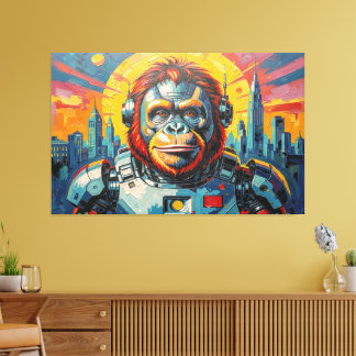 SPACE ORANGUTAN -6 CANVAS PRINT