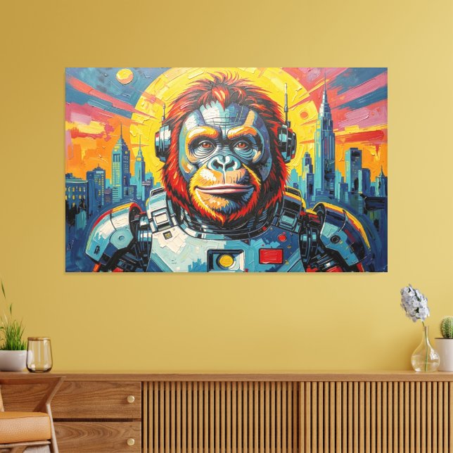 SPACE ORANGUTAN -6 CANVAS PRINT (Insitu(LivingRoom))