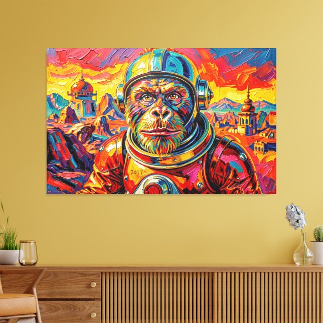 SPACE ORANGUTAN -7 CANVAS PRINT (Insitu(LivingRoom))