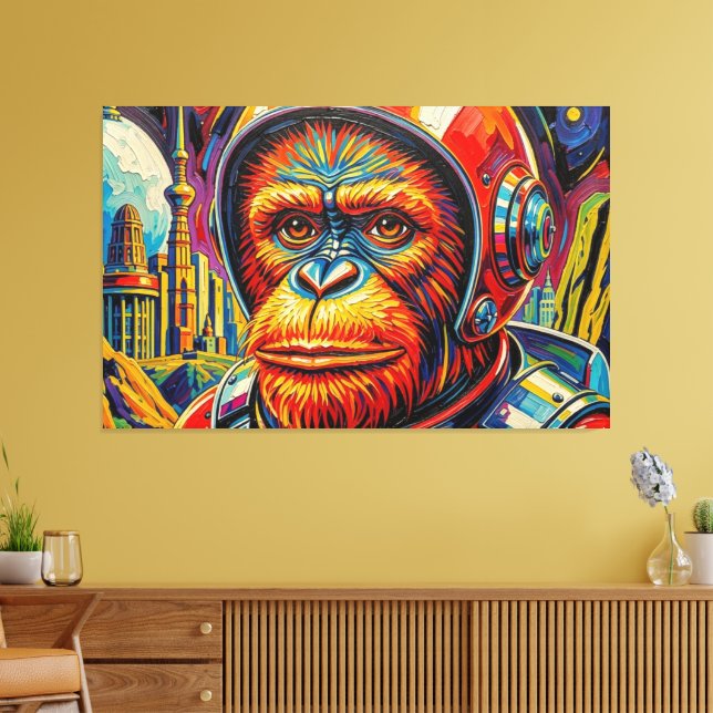 SPACE ORANGUTAN -8 CANVAS PRINT (Insitu(LivingRoom))