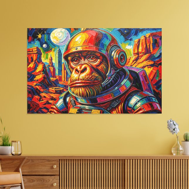 SPACE ORANGUTAN -9 CANVAS PRINT (Insitu(LivingRoom))