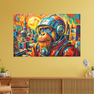 SPACE ORANGUTAN CANVAS PRINT