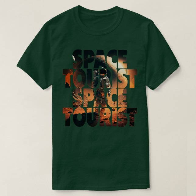 Space ourist Outer Space Outer Space Astronaut Lon T-Shirt (Design Front)