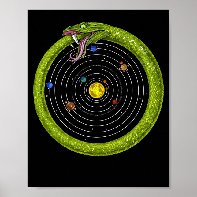 Space Ouroboros Solar System Poster (Front)
