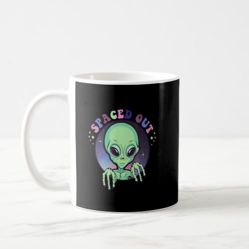Space Out Alien Abduction Green Creepy Martian Spa Coffee Mug
