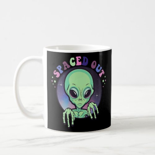 Space Out Alien Abduction Green Creepy Martian Spa Coffee Mug