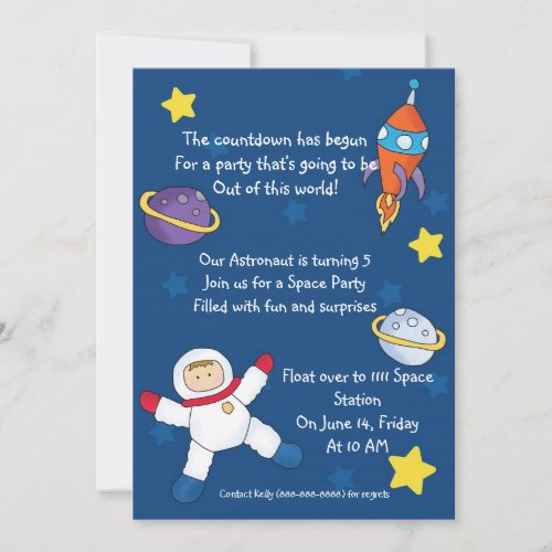 Space out birthday invitations