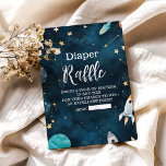 Space Outer Baby Shower Navy Diapper Raffle Enclosure Card<br><div class="desc">Make your baby shower practical and fun with our Space Outer Baby Shower Navy Diaper Raffle Enclosure Card! Designed to complement your space-themed event, this card is a delightful way to encourage guests to bring diapers while entering for a chance to win a prize. Features: Stylish Design: A navy-blue background...</div>
