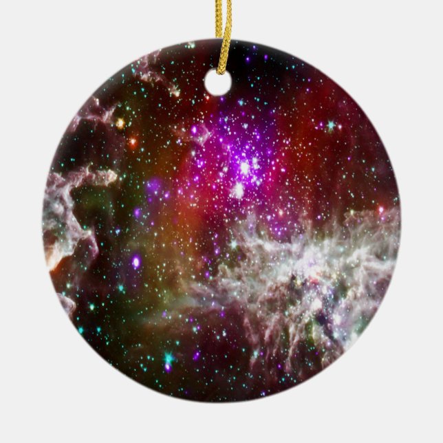 Space - Pacman Nebula Ceramic Ornament (Front)