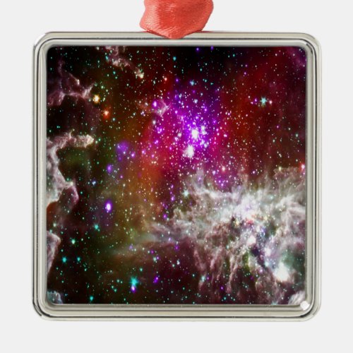 Space _ Pacman Nebula Metal Ornament