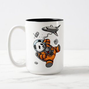 Space Panda Bear Astronaut Galaxy Cosmic Animal Two-Tone Coffee Mug