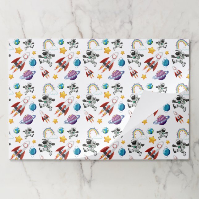 Space Paper Placemats, Astronaut Table Mats (Folded)