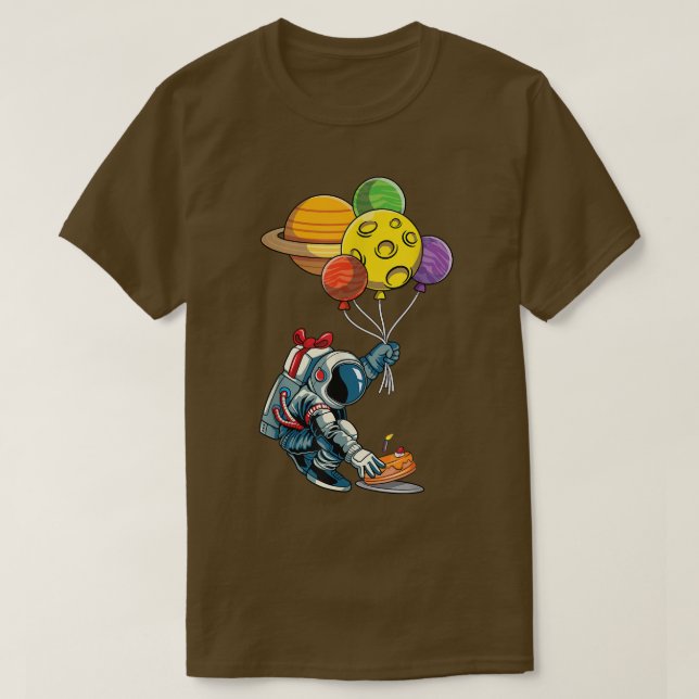 Space Party Astronaut Birthday Outer Space Birthda T-Shirt (Design Front)
