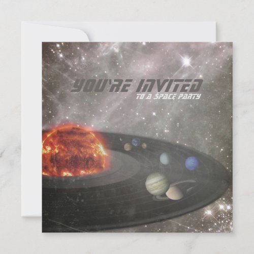 Space Party Birthday Invitation