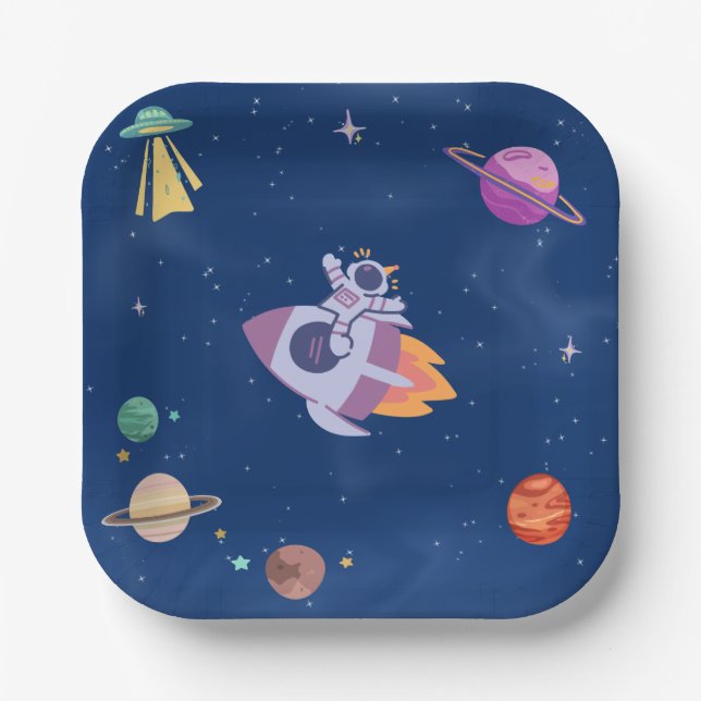 Space Party Collection!  Paper Plates (Front)
