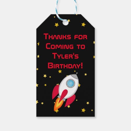 Space Party Favor Tag