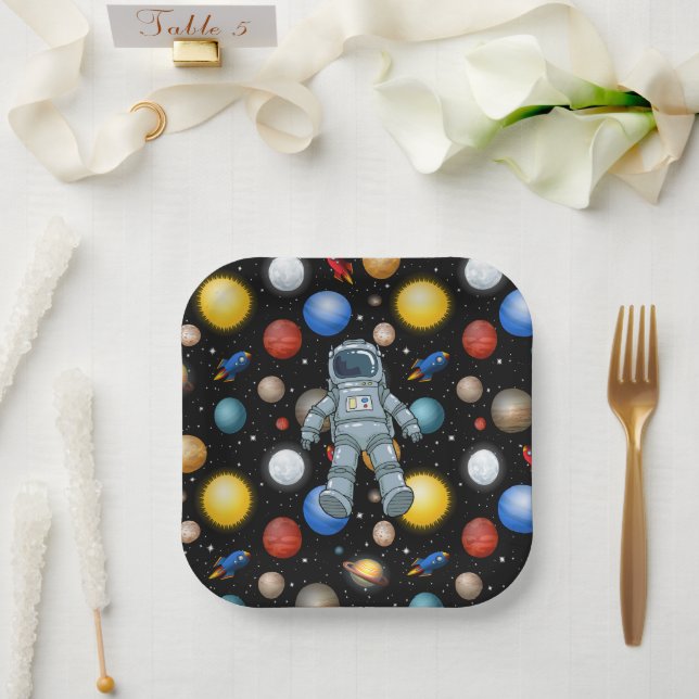 Space Party  Paper Plates (Wedding)