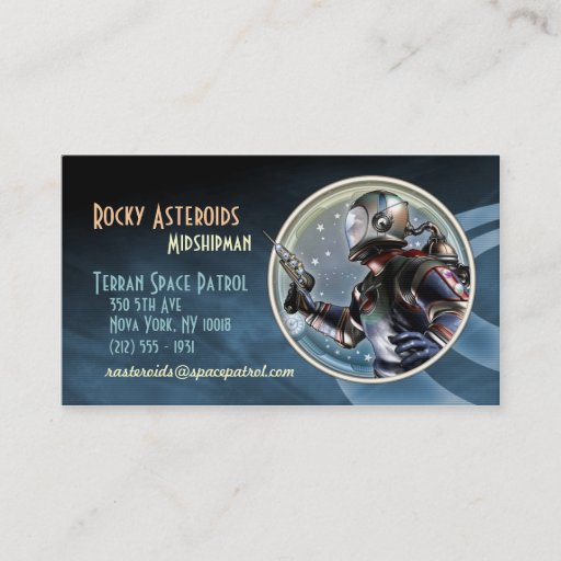 Customizable Space Patrol Business Cards