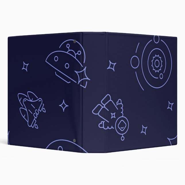 Space pattern 3 ring binder (Background)