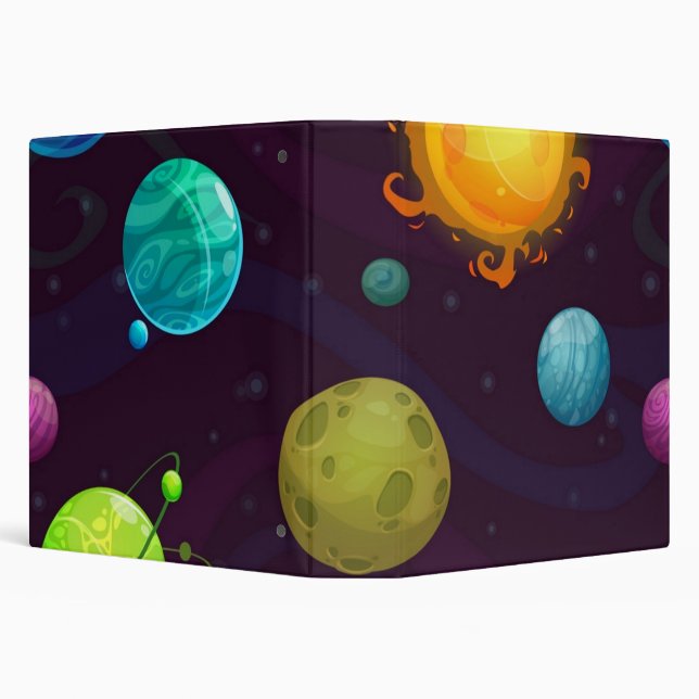 Space pattern 3 ring binder (Background)