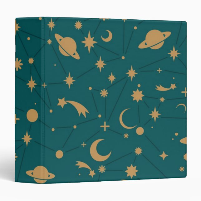 Space pattern 3 ring binder (Front/Spine)