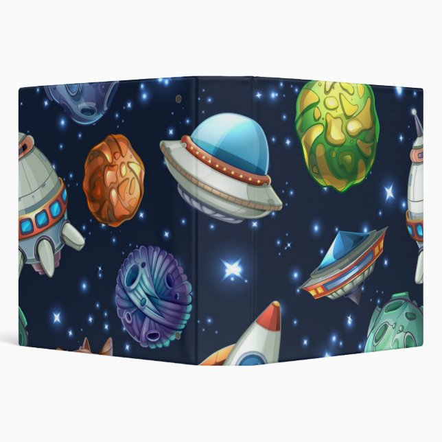 Space pattern 3 ring binder (Background)