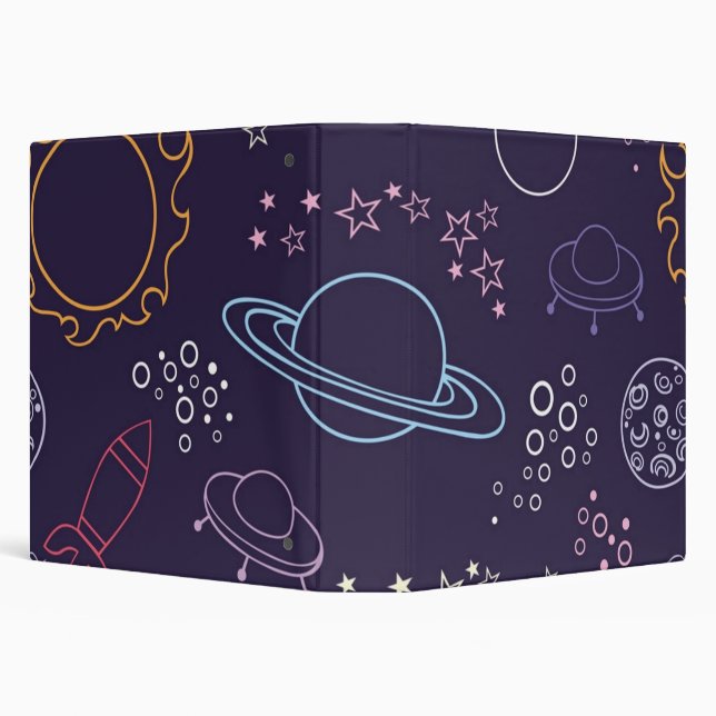 Space pattern 3 ring binder (Background)