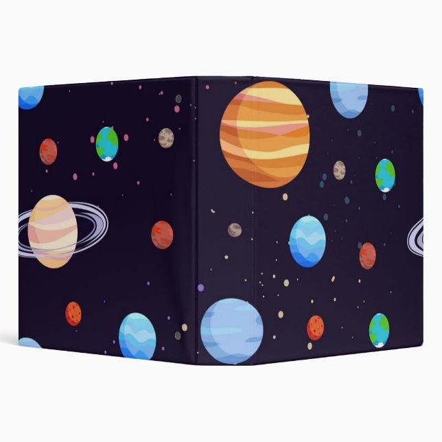 Space pattern 3 ring binder (Background)