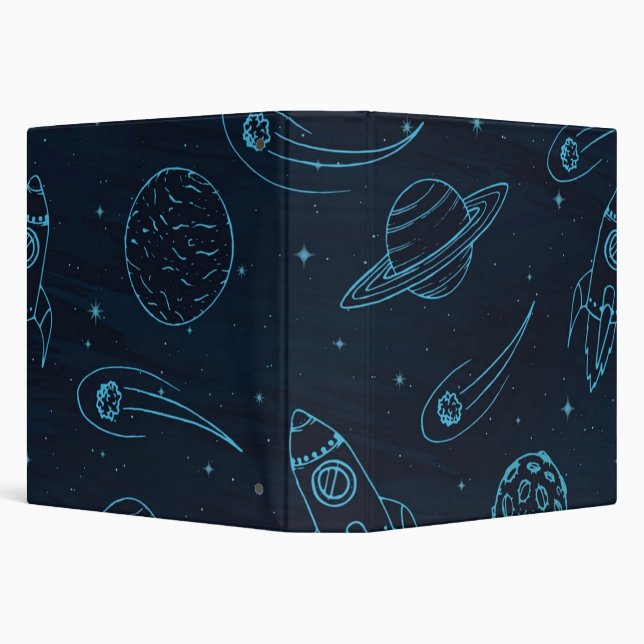 Space pattern 3 ring binder (Background)
