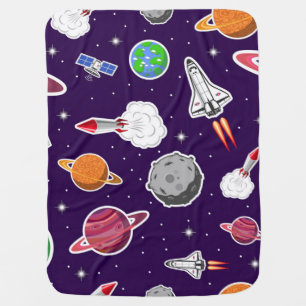 Space pattern baby blanket