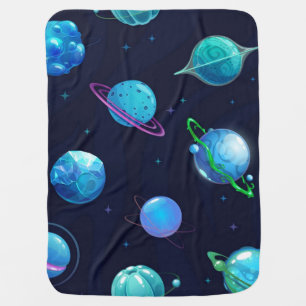 Space pattern baby blanket