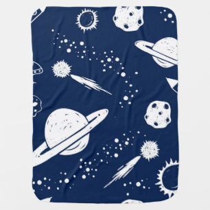 Space pattern baby blanket