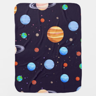 Space pattern baby blanket