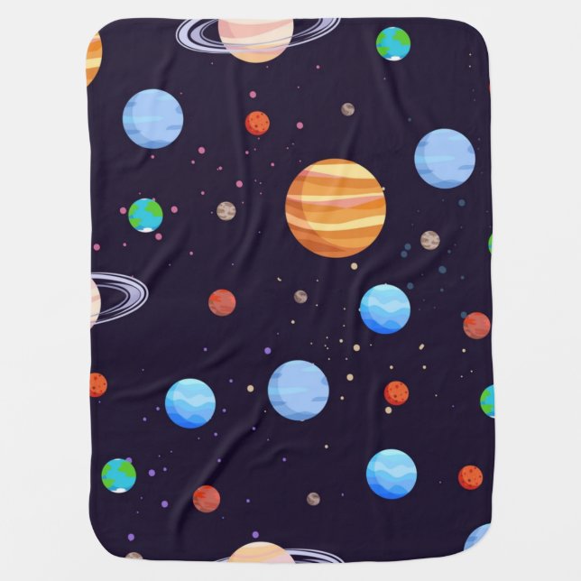 Space pattern baby blanket (Front)