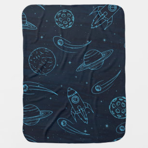 Space pattern baby blanket
