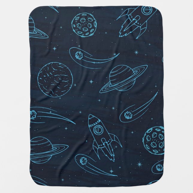 Space pattern baby blanket (Front)