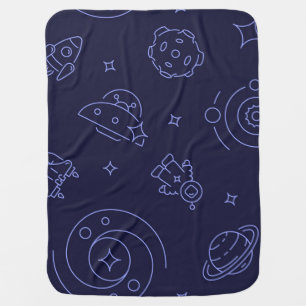 Space pattern baby blanket